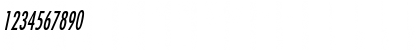 Download FujiThin Italic Font Numeric Preview
