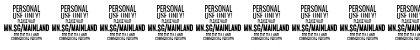 Download Mainland PERSONAL Thin Italic Font Numeric Preview