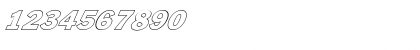 Download FZ BASIC 56 HOLLOW ITALIC Normal Font Numeric Preview