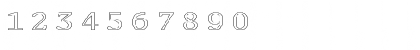 Download FZ DIGITAL 1 HOLLOW EX Normal Font Numeric Preview