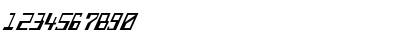 Download FZ DIGITAL 6 ITALIC Normal Font Numeric Preview