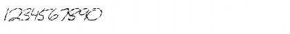 Download FZ HAND 12 WAVEY ITALIC Normal Font Numeric Preview