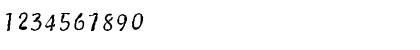 Download FZ HAND 20 MANGLED Normal Font Numeric Preview