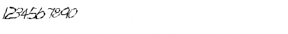 Download FZ HAND 22 WAVEY ITALIC Normal Font Numeric Preview