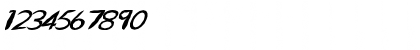 Download FZ HAND 5 MANGLED ITALIC Normal Font Numeric Preview