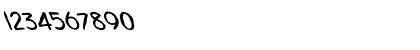 Download FZ HAND 7 MANGLED LEFTY Normal Font Numeric Preview