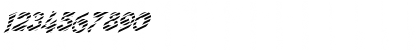 Download FZ JAZZY 11 STRIPED ITALIC Normal Font Numeric Preview