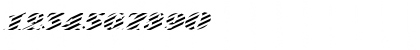 Download FZ JAZZY 38 STRIPED ITALIC Normal Font Numeric Preview