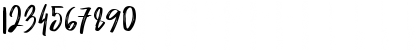 Download Merci Heart Brush Regular Font Numeric Preview
