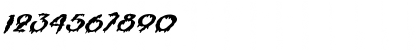 Download FZ UNIQUE 10 MANGLED ITALIC Normal Font Numeric Preview