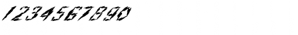 Download FZ UNIQUE 19 MANGLED ITALIC Normal Font Numeric Preview