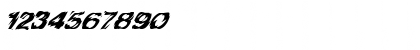 Download FZ WARPED 10 ITALIC Normal Font Numeric Preview