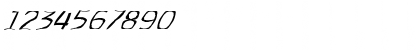 Download FZ WARPED 3 ITALIC Normal Font Numeric Preview