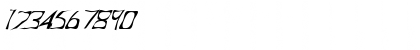 Download FZ WARPED 34 ITALIC Normal Font Numeric Preview