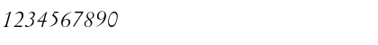 Download Garamand Classic Light Italic Font Numeric Preview
