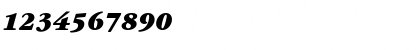 Download GaramItcTEEUlt Italic Font Numeric Preview