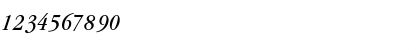Download Garamond cond Light-Italic Font Numeric Preview