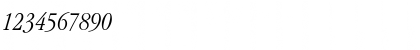 Download Garamond LightCondensedItalic Font Numeric Preview