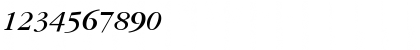Download GaramondBookCTT Italic Font Numeric Preview