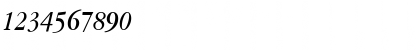 Download GaramondBookNarrowCTT Italic Font Numeric Preview