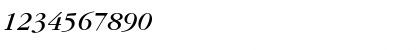 Download GaramondItcTEE Italic Font Numeric Preview