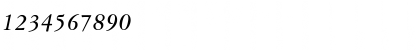 Download GaramondThree BoldItalic Font Numeric Preview
