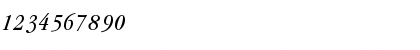 Download Garamond_Condenced-Normal-It Regular Font Numeric Preview
