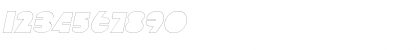 Download GarretOutline Italic Font Numeric Preview