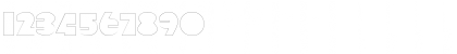 Download GarretOutline Regular Font Numeric Preview