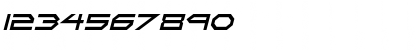 Download Neon Vortex Italic Font Numeric Preview
