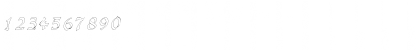 Download GengisKahnOutline Italic Font Numeric Preview