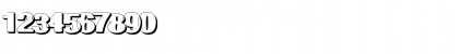 Download geometric RegularShadow Font Numeric Preview