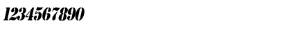 Download GI StencilCondensed Italic Font Numeric Preview