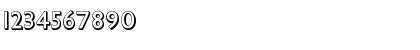 Download GillSansShadowed Roman Font Numeric Preview