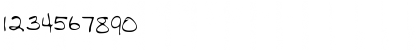 Download GinnysHand Regular Font Numeric Preview