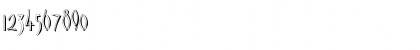 Download Glastonbury Shadow Regular Font Numeric Preview