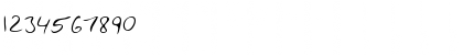 Download GlennsHand Regular Font Numeric Preview