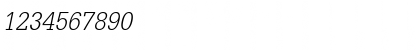Download Glypha LT Light Italic Font Numeric Preview
