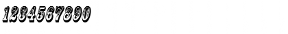 Download GoldRushCondensed Italic Font Numeric Preview