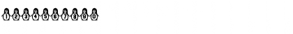 Download Penguins Regular Font Numeric Preview