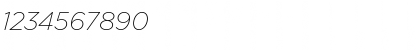 Download Gotham ExtraLight Italic Font Numeric Preview