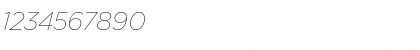 Download Gotham Thin Italic Font Numeric Preview