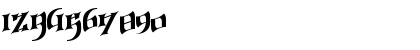 Download Gothic_Love_Letters Regular Font Numeric Preview