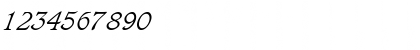 Download GrammLigSSK Italic Font Numeric Preview