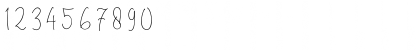 Download Presty Light Regular Font Numeric Preview