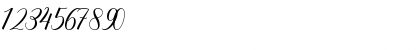 Download Pruistine Script Regular Font Numeric Preview