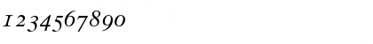 Download GrecoTenOSSSK Italic Font Numeric Preview