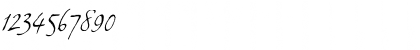 Download GrimshawHand ITC Italic Font Numeric Preview