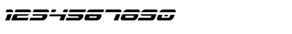 Download Gunship Laser Italic Laser Italic Font Numeric Preview
