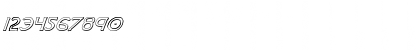 Download Hadriatic Shadow Italic Italic Font Numeric Preview